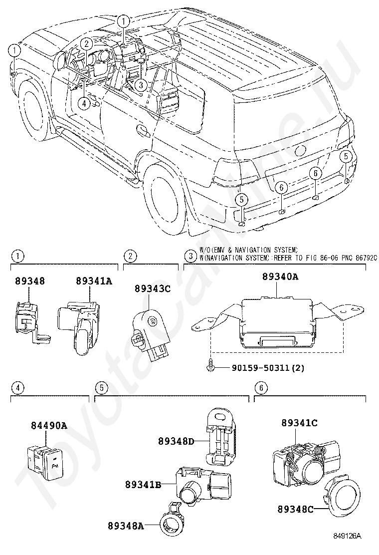 TOYOTA 89341-33190-G1 Parking Sensor