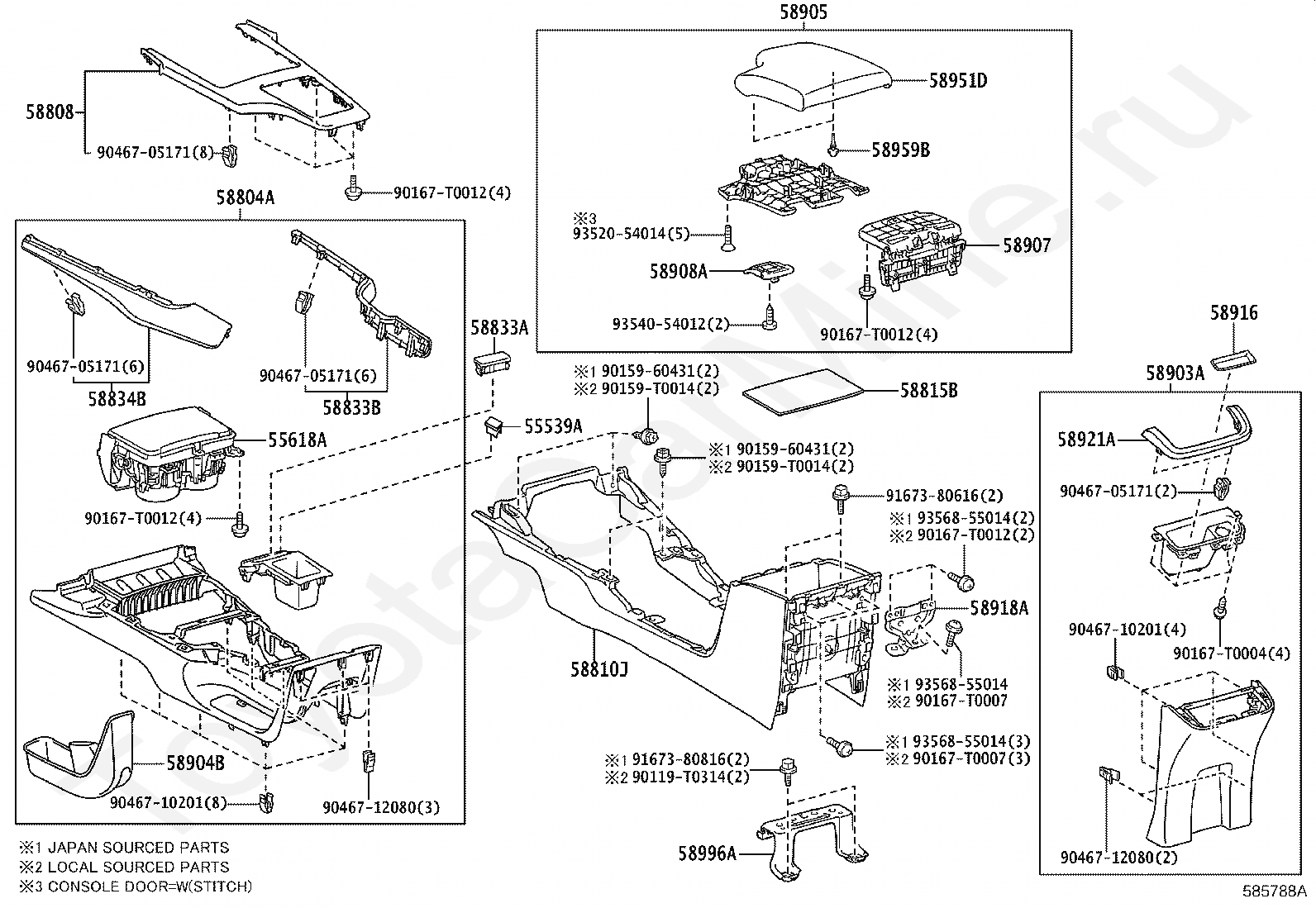 Тойота фортунер каталог запчастей. Panel sub-ASSY, Console, lower Toyota (5880560360). 5881026210b1 Box ASSY Console Toyota Toyota. Тойота фортунер разбор передней панели. 58815-Kk010.