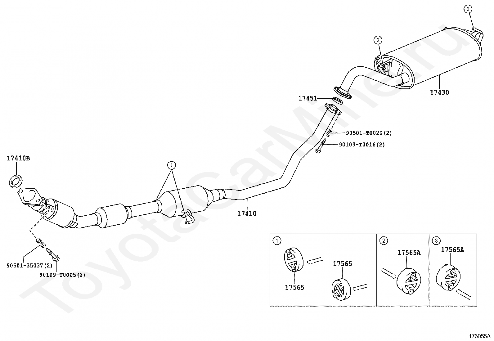 Выхлопная система тойота ярис 2008 схема - фото