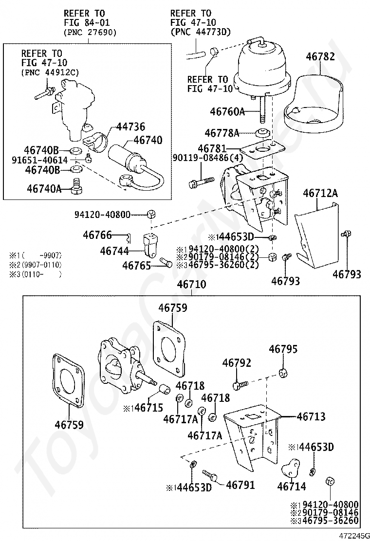 EXHAUST BRAKE ASSEMBLY & VACUUM CYLINDER Тойота для COASTER, 1993/01