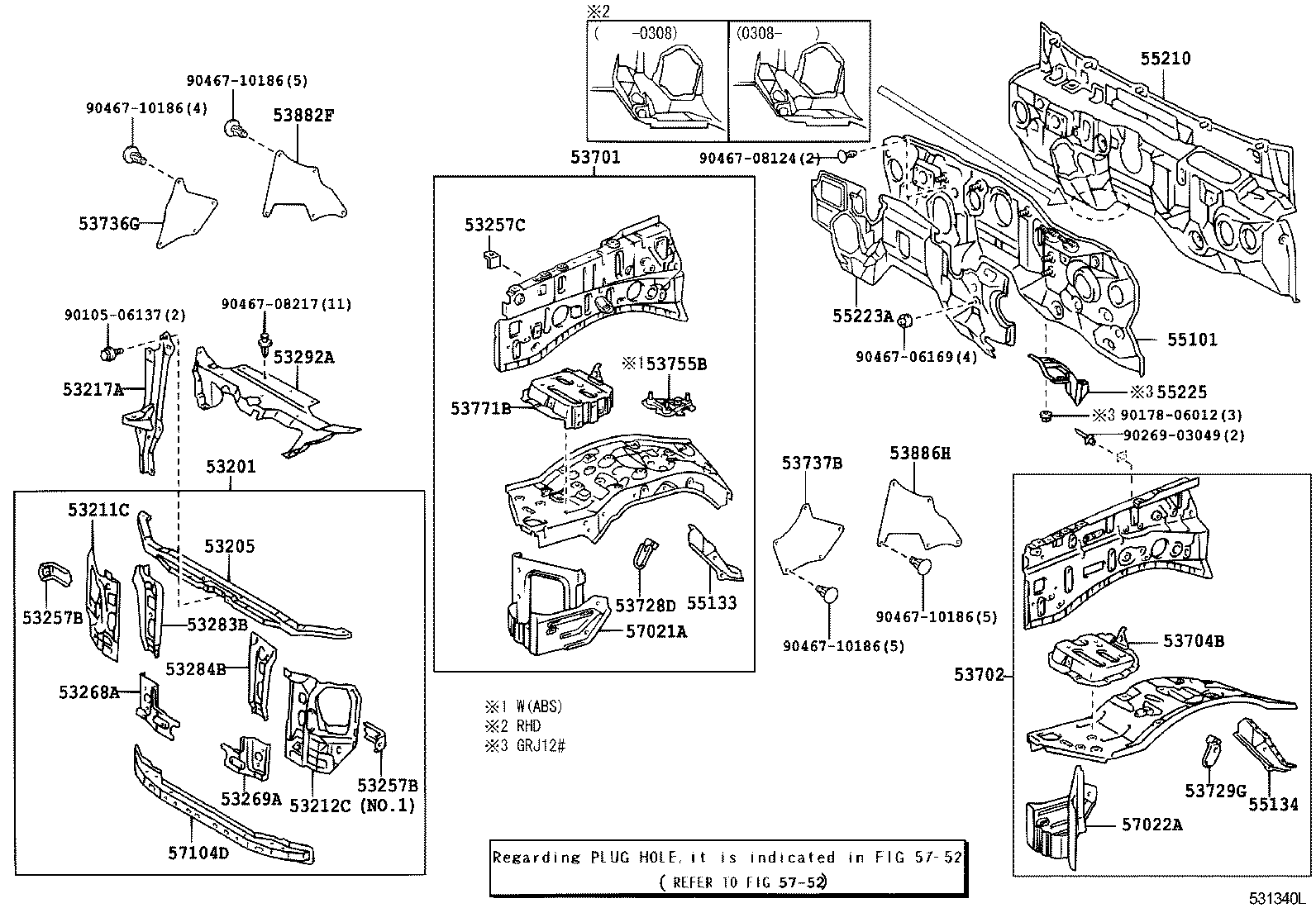 Тойота прадо 120 схема кузова - фото