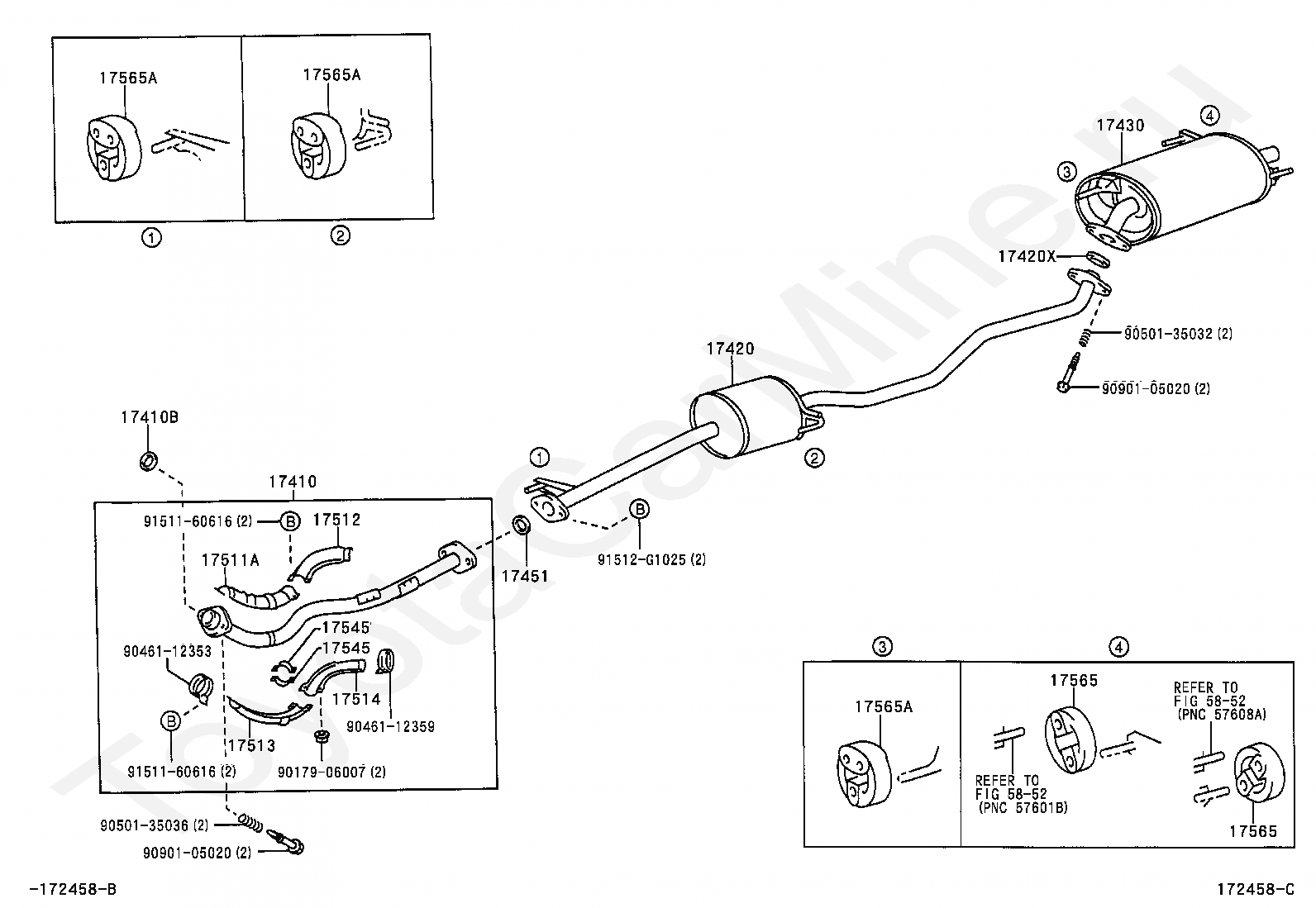 Выхлопная система тойота платц схема - фото