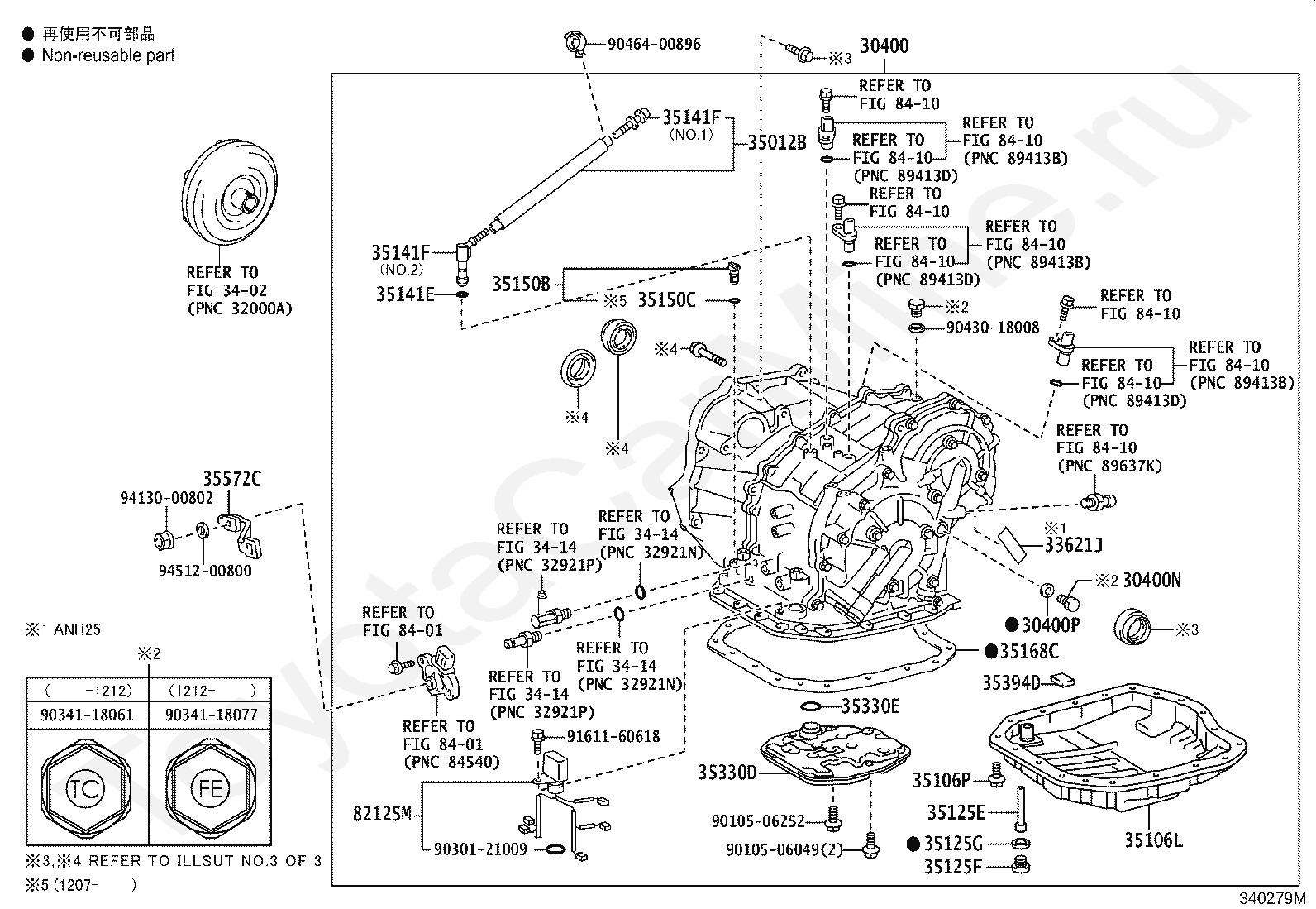 Коробка передач Тойота для ALPHARD/VELLFIRE/HV, 2011/10 - 2015/01, 2,4 .