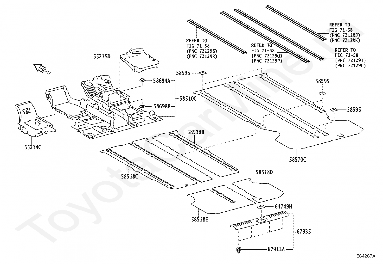 Ковер салона и багажника Тойота для ALPHARD/VELLFIRE/HV, 2011/12 - 2024 ...