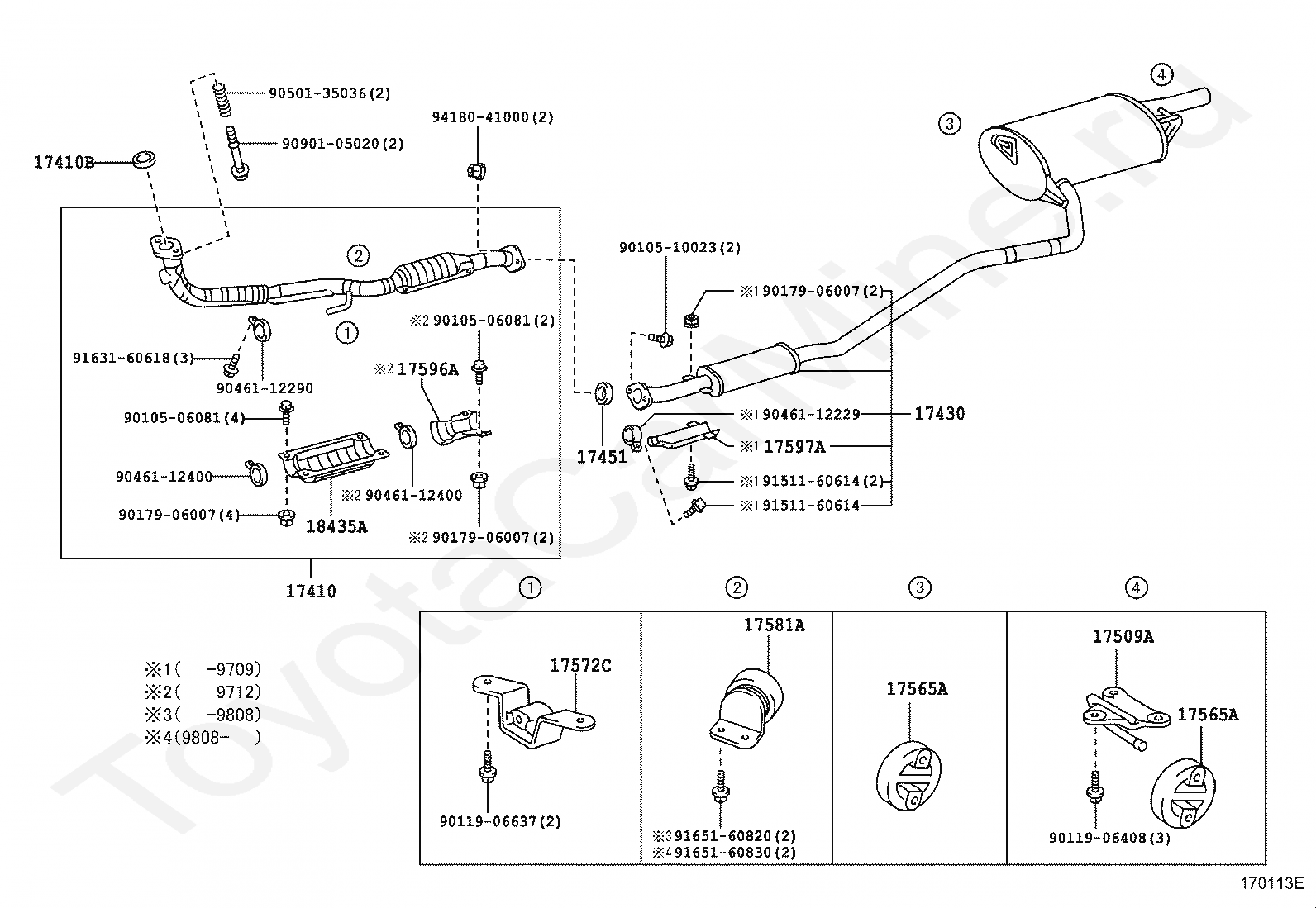 Тойота хайлендер схема выхлопной системы - фото