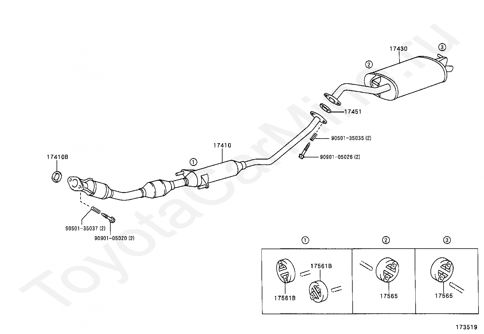 Выхлопная система тойота платц схема - фото