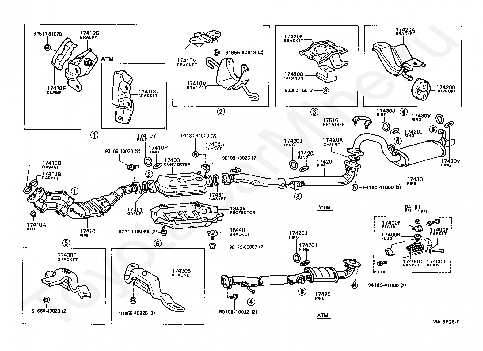 Выхлопная система тойота платц схема - фото