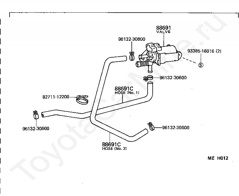 Кондиционер: вакуумные трубки Тойота для SPRINTER TRUENO, 1985/05 ...