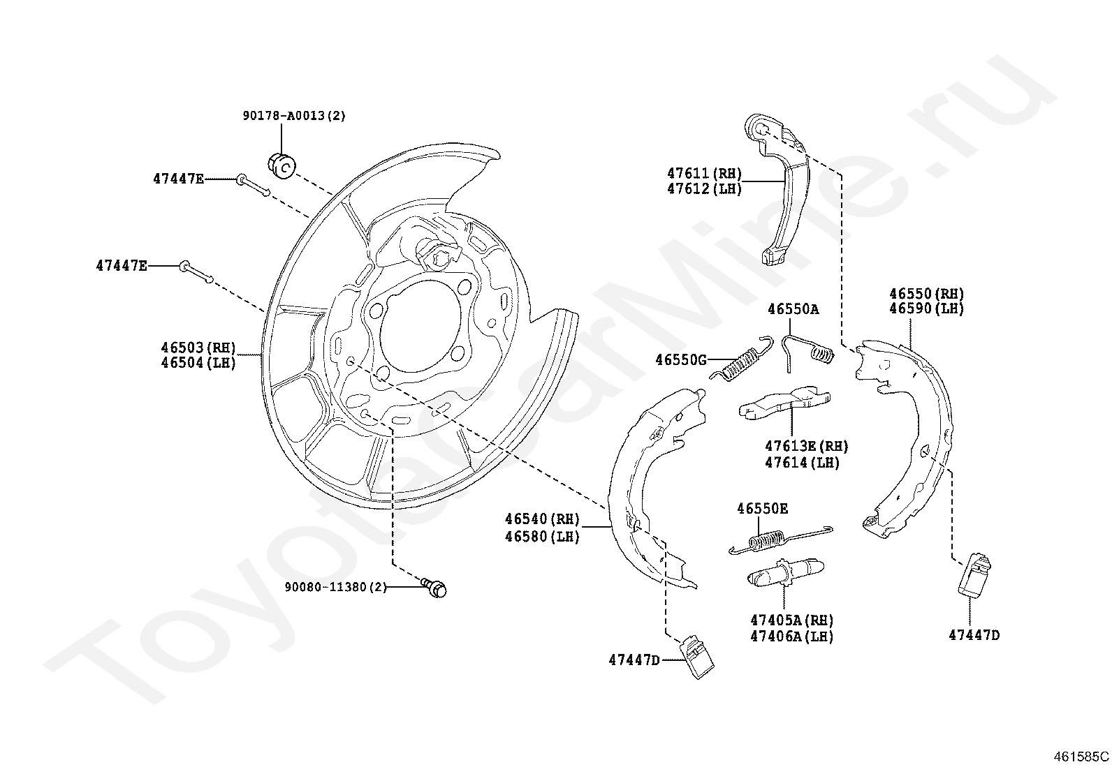 Схема ручного тормоза тойота авенсис - фото