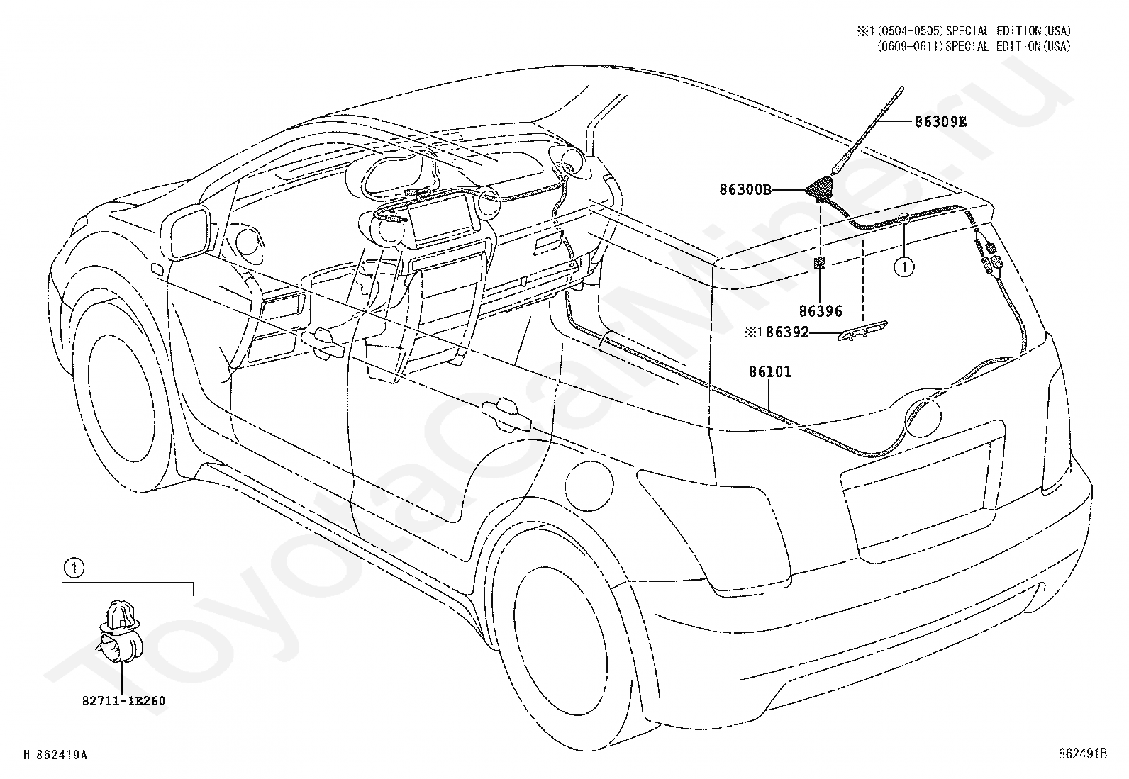 Toyota 86309 52040 аналоги