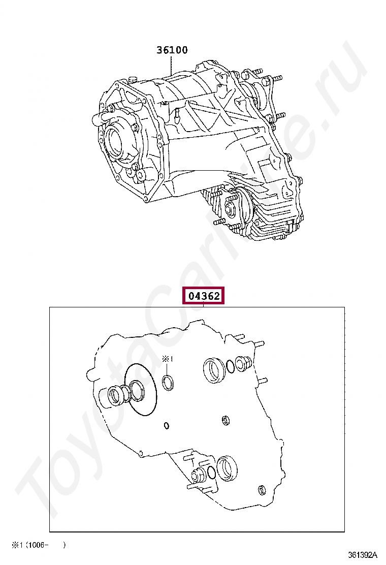 GASKET KIT, TRANSFER OVERHAUL GASKET KIT, TRANSFER OVERHAUL 0436260A10
