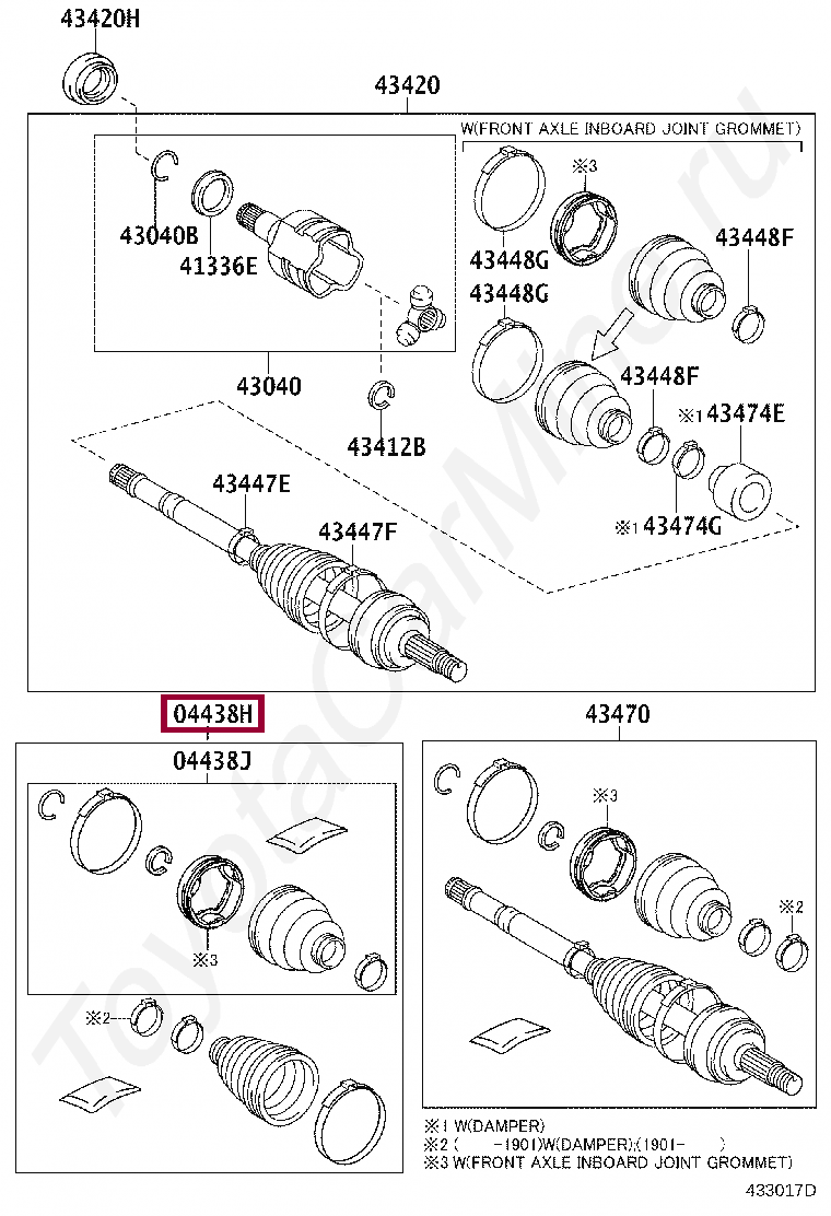 BOOT KIT, FRONT DRIVE SHAFT, IN & OUTBOARD, LH BOOT KIT, FRONT DRIVE SHAFT, IN & OUTBOARD, LH 0442802661