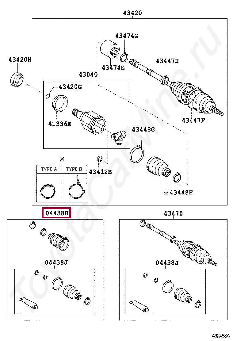 К-кт пыльников приводного вала К-кт пыльников приводного вала 0442842110