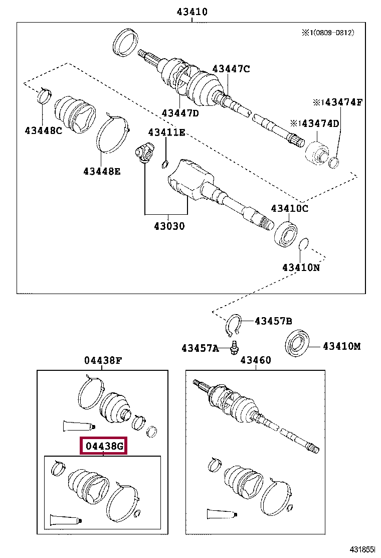 Пыльник переднего правого приводе, внутренний Пыльник переднего правого приводе, внутренний 0443750040