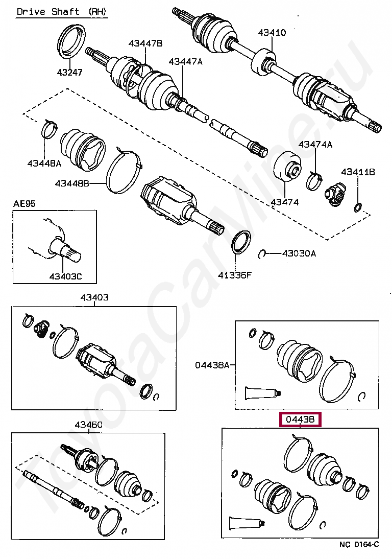 BOOT KIT, FRONT DRIVE SHAFT BOOT KIT, FRONT DRIVE SHAFT 0443820134