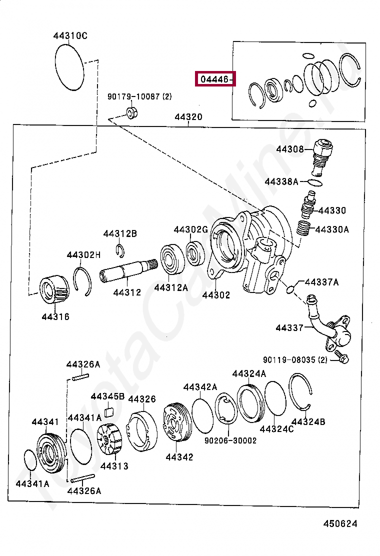 GASKET KIT, POWER STEERING PUMP GASKET KIT, POWER STEERING PUMP 0444660091