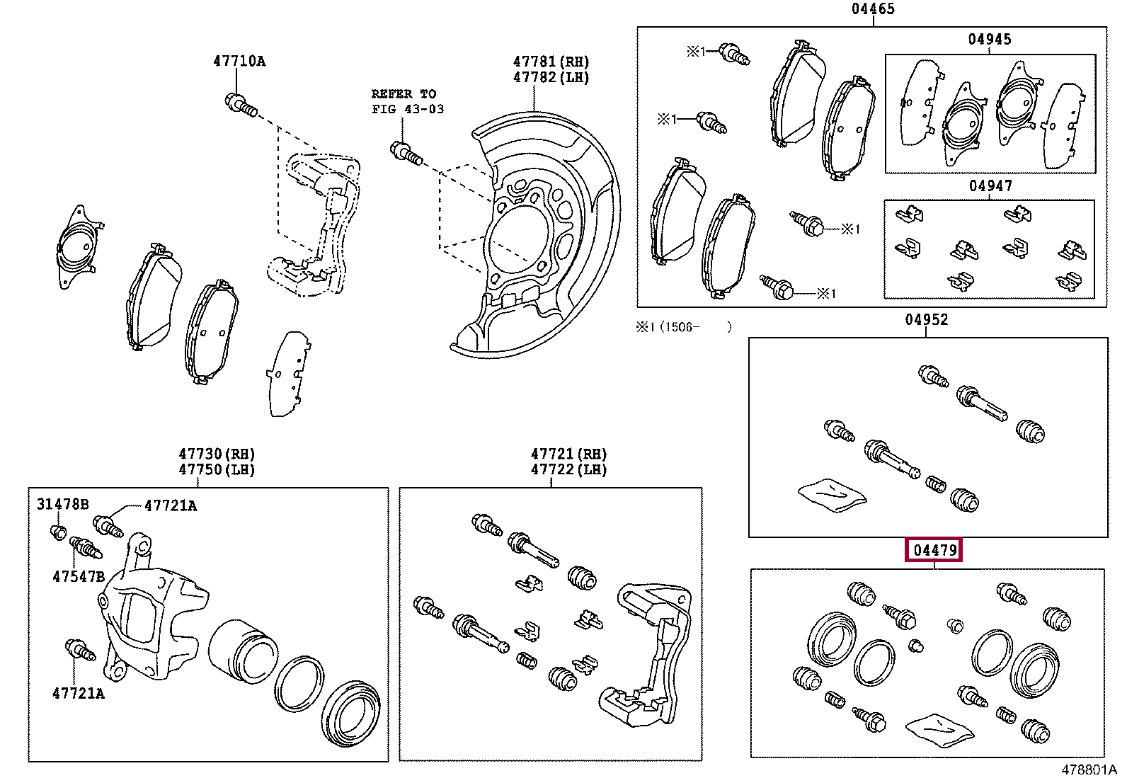 CYLINDER KIT, DISC BRAKE, FRONT CYLINDER KIT, DISC BRAKE, FRONT 0447802320