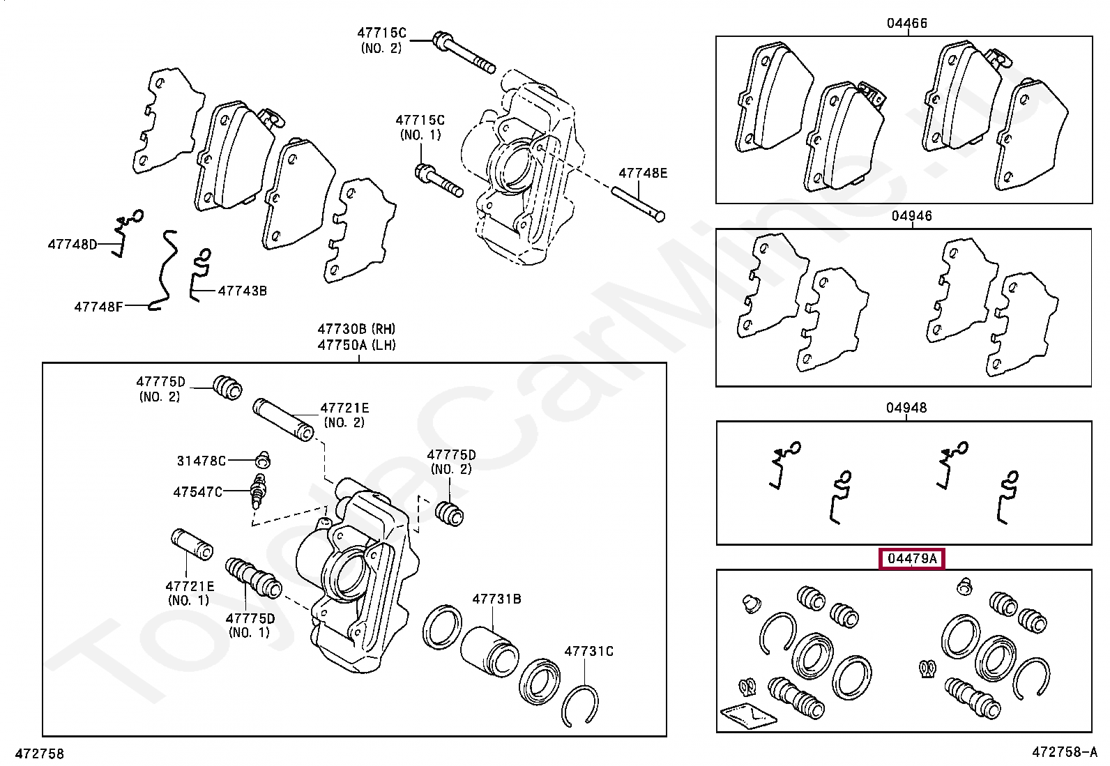 Рем комплект задний Рем комплект задний 0447902090