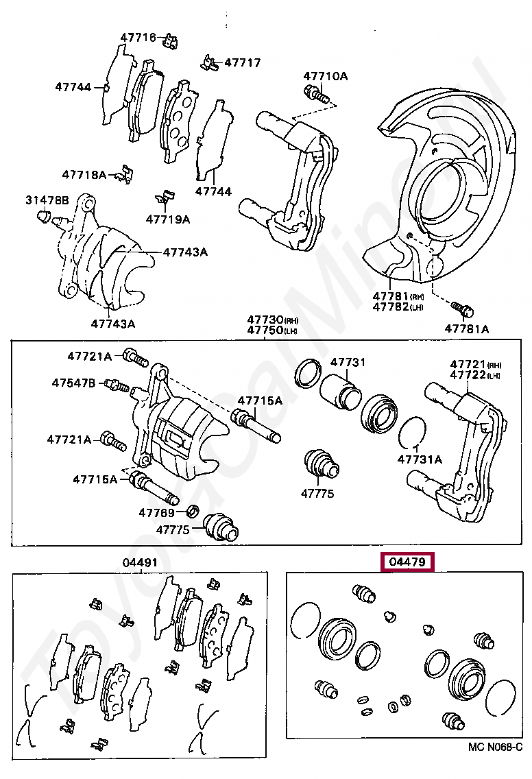 CYLINDER KIT, DISC BRAKE, FRONT CYLINDER KIT, DISC BRAKE, FRONT 0447920170