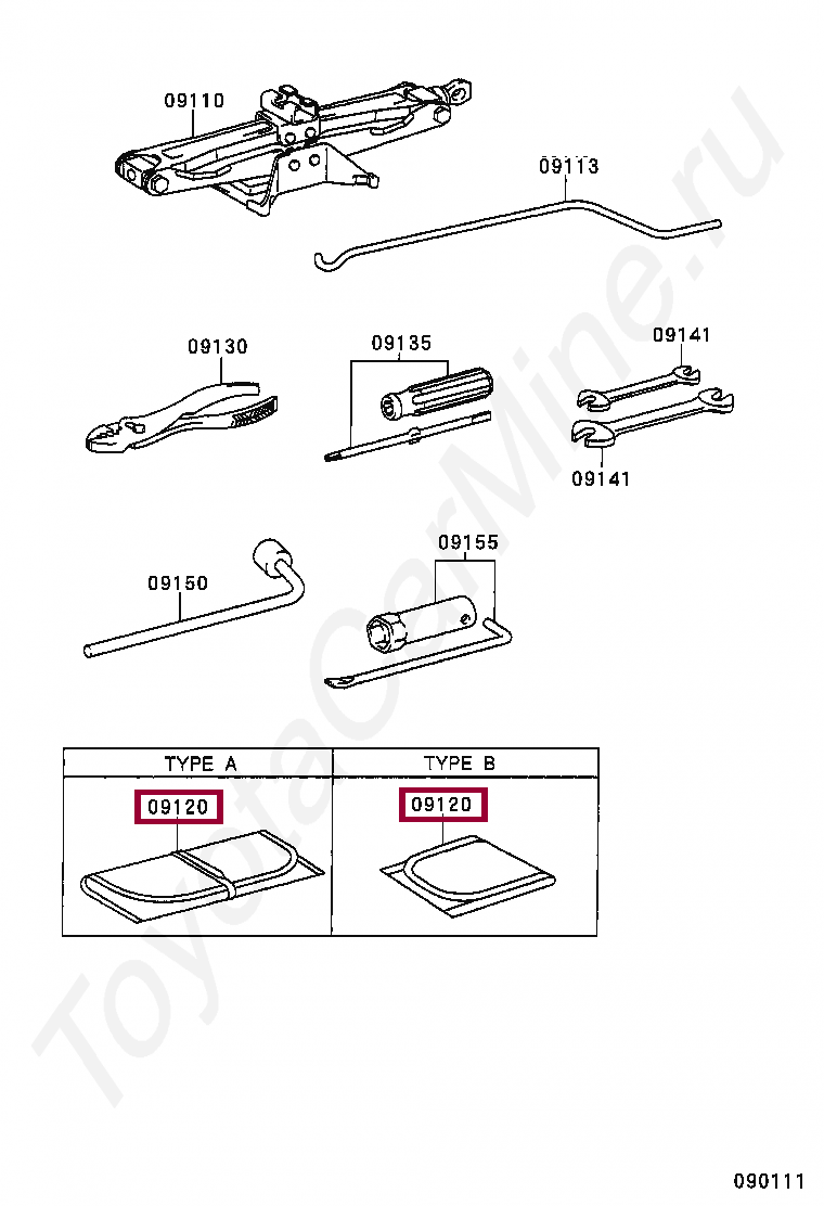 BAG, TOOL BAG, TOOL 0912016030