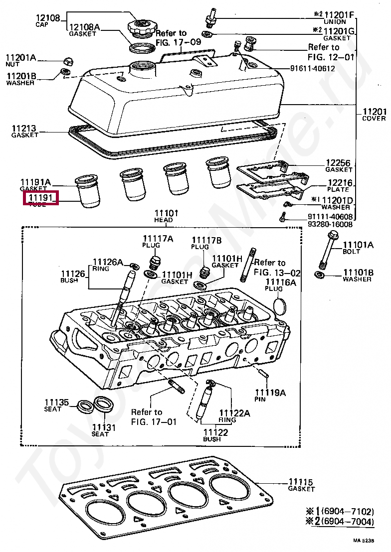 TUBE, SPARK PLUG TUBE, SPARK PLUG 1119122010