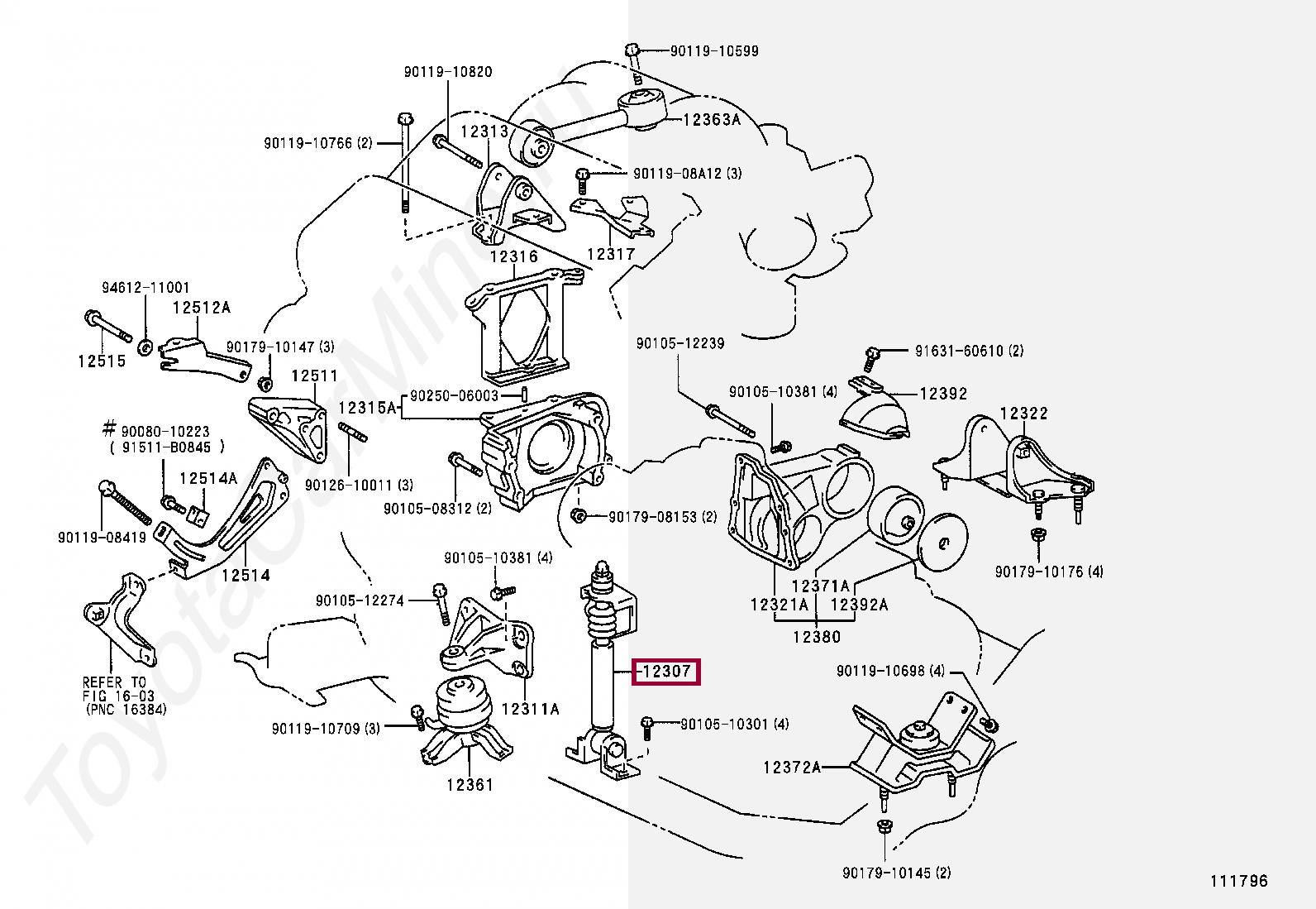 ABSORBER SUB-ASSY, ENGINE MOUNTING ABSORBER SUB-ASSY, ENGINE MOUNTING 1230720021