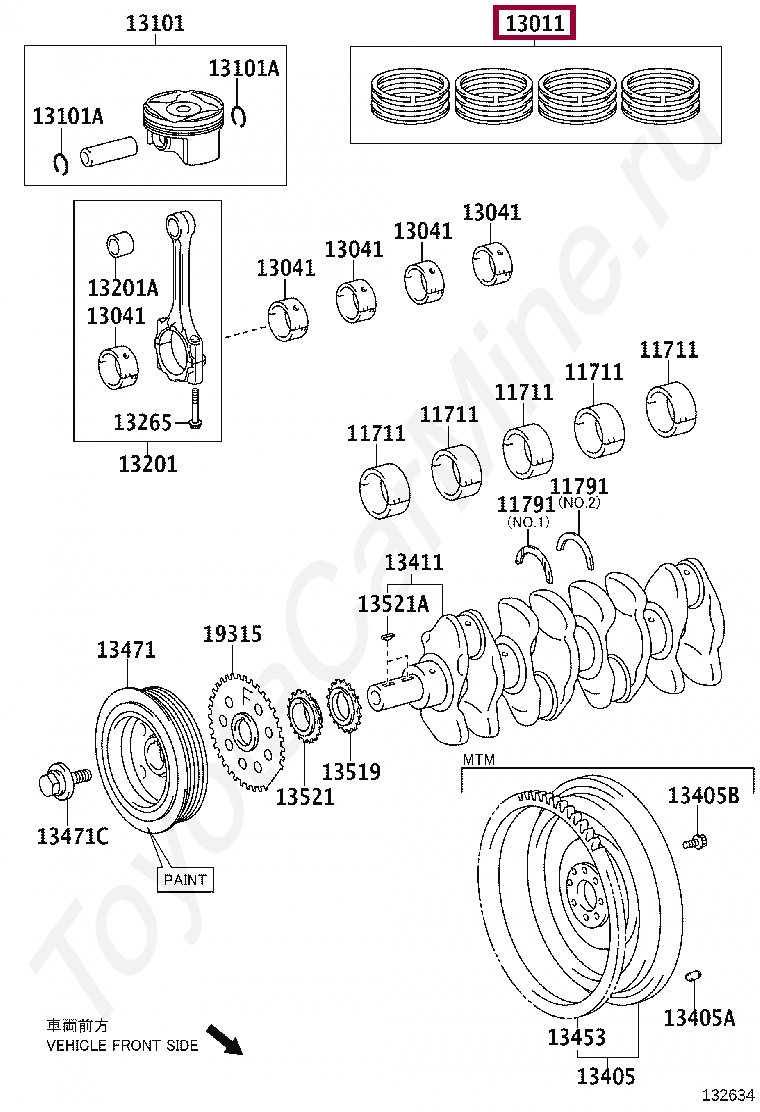 RING SET, PISTON RING SET, PISTON 1301137130