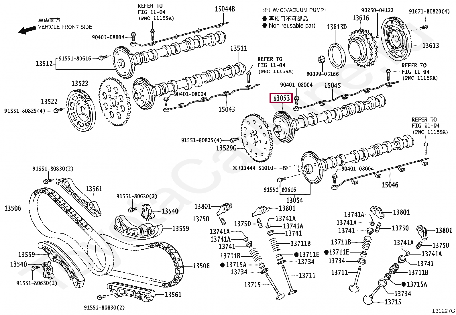 CAMSHAFT SUB-ASSY, NO.3 CAMSHAFT SUB-ASSY, NO.3 1305351010