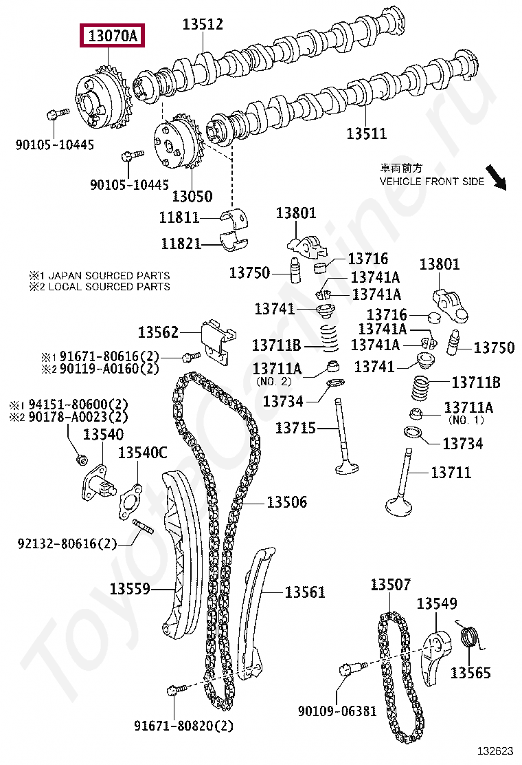 GEAR ASSY, CAMSHAFT TIMING EXHAUST GEAR ASSY, CAMSHAFT TIMING EXHAUST 130700T030