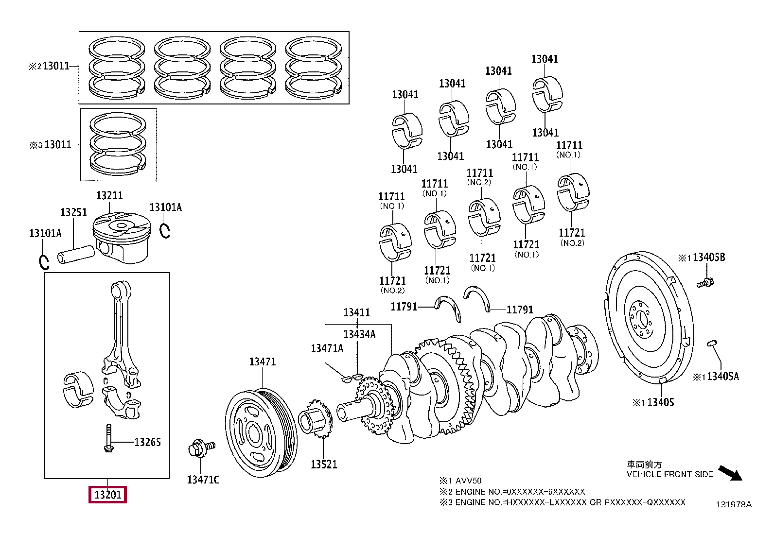 ROD SUB-ASSY, CONNECTING ROD SUB-ASSY, CONNECTING 1320139226B0