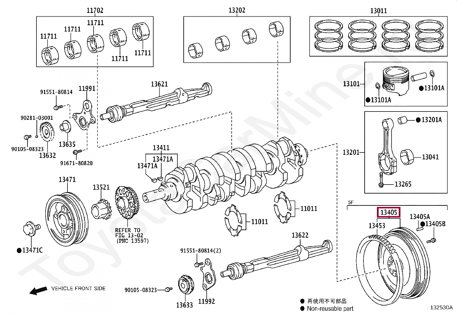 FLYWHEEL SUB-ASSY FLYWHEEL SUB-ASSY 1340575060
