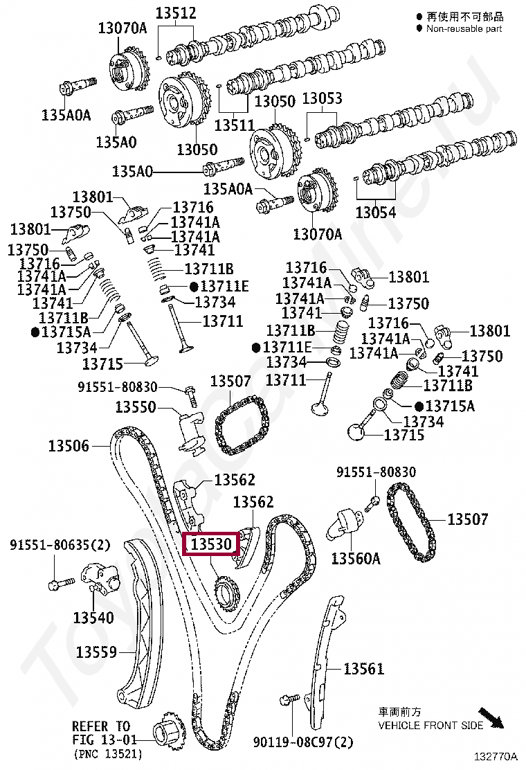 SPROCKET ASSY, IDLE SPROCKET ASSY, IDLE 1353031040