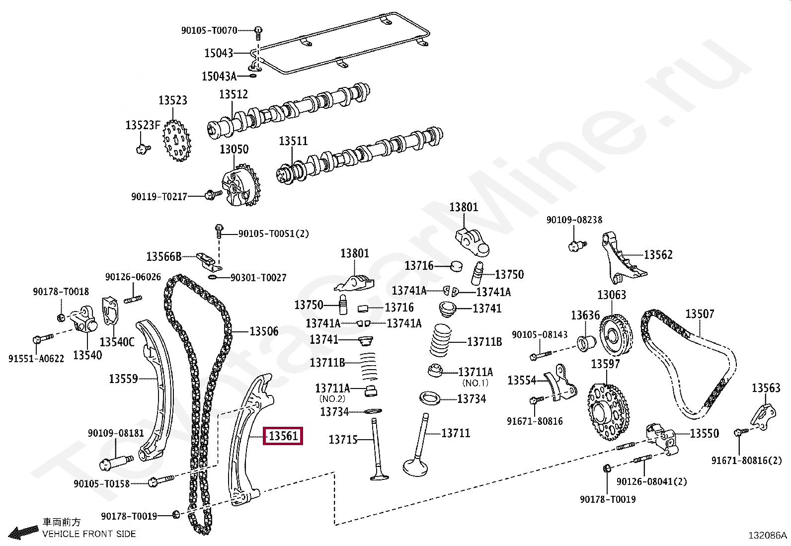 DAMPER, CHAIN VIBRATION, NO.1 DAMPER, CHAIN VIBRATION, NO.1 135610C040