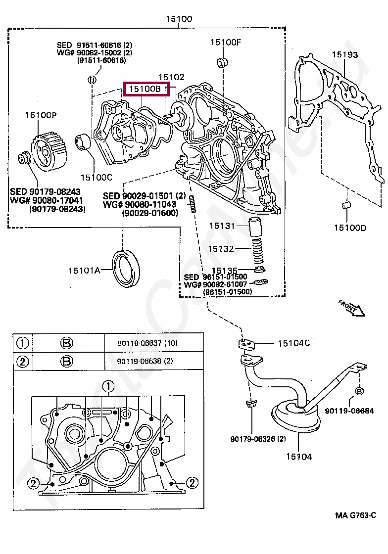 RING, O(FOR OIL PUMP) RING, O(FOR OIL PUMP) 1518863010