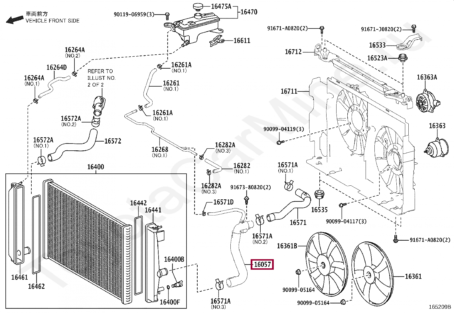 HOSE SUB-ASSY, RADIATOR HOSE SUB-ASSY, RADIATOR 1605737050