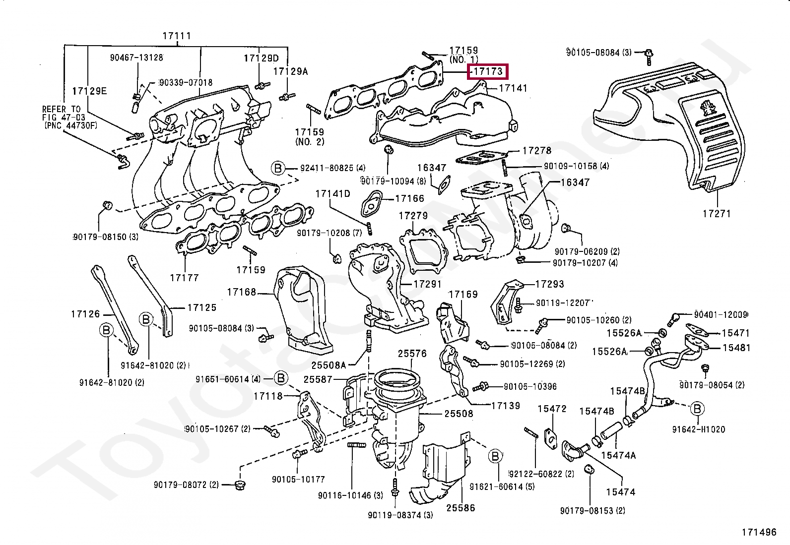 Прокладка выпускного коллектора Прокладка выпускного коллектора 1717388581