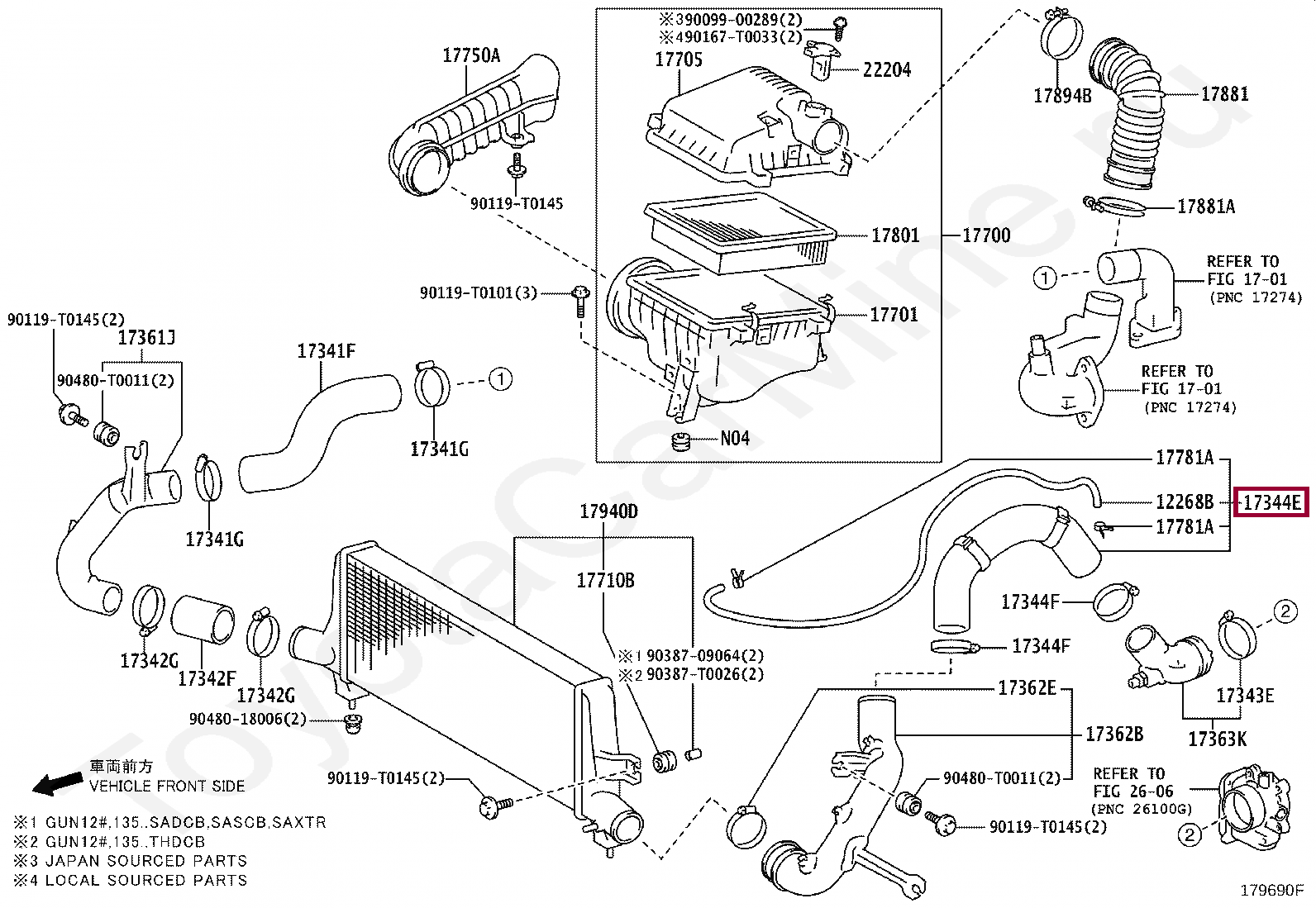 HOSE, AIR, NO.4 HOSE, AIR, NO.4 173440L020