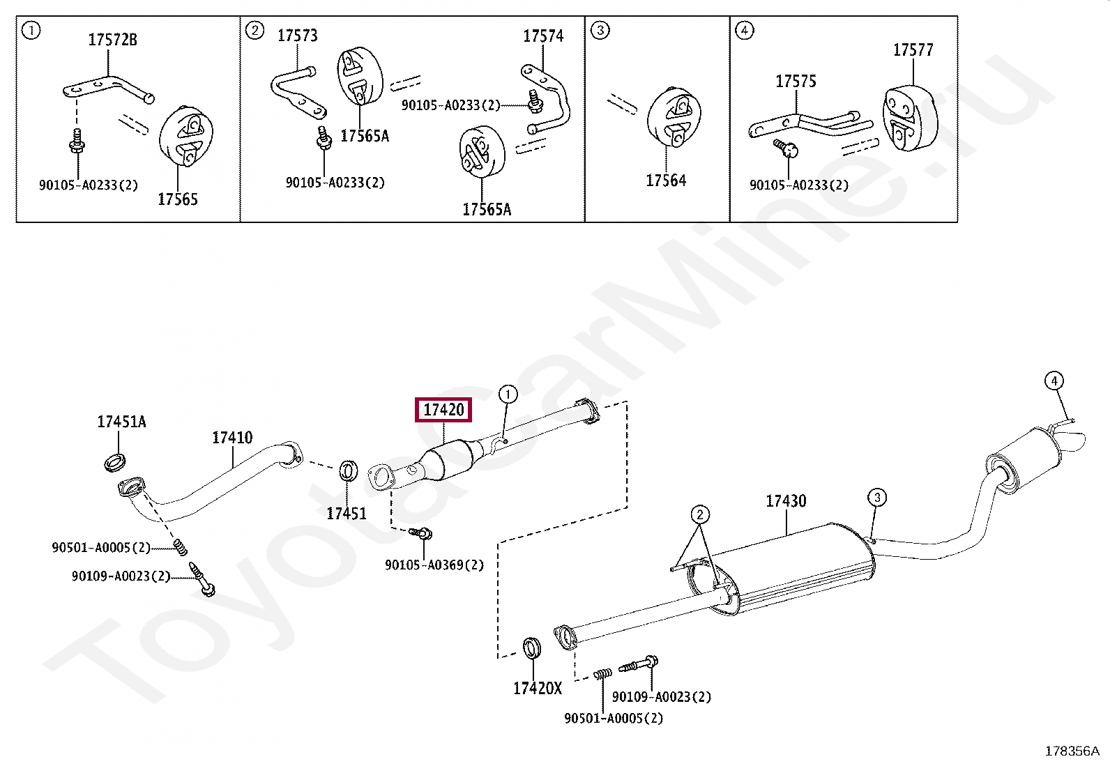 PIPE ASSY, EXHAUST, CENTER PIPE ASSY, EXHAUST, CENTER 174200V310
