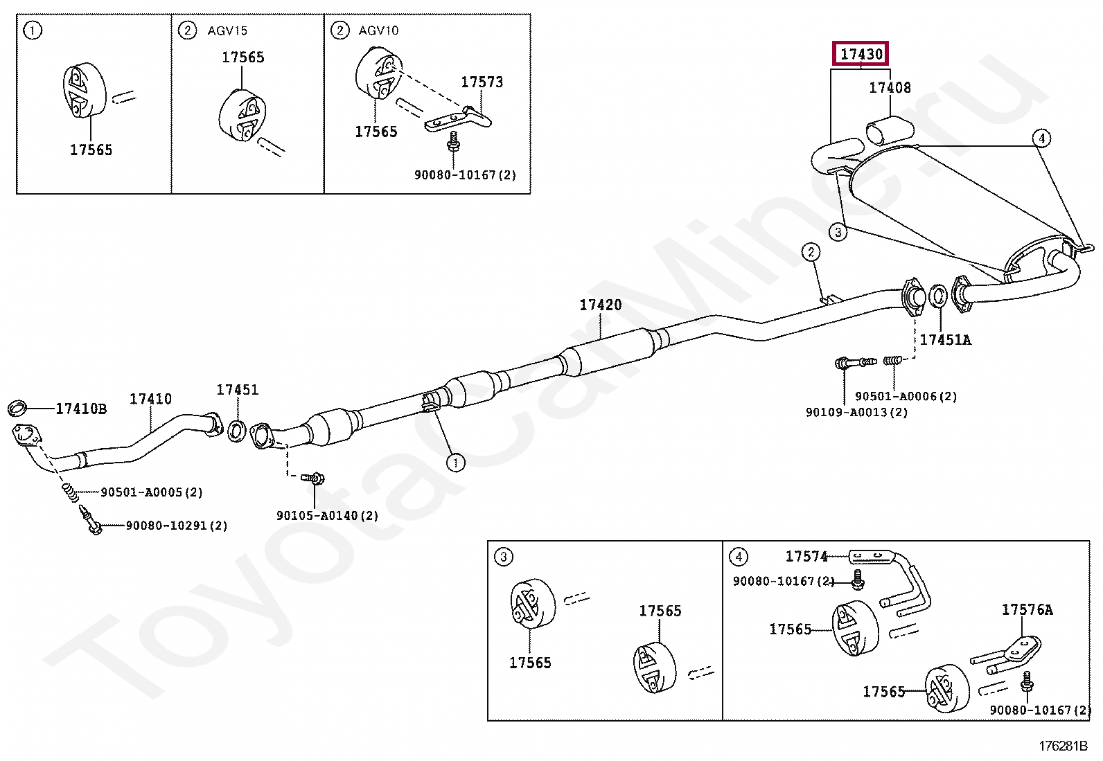 PIPE ASSY, EXHAUST, TAIL PIPE ASSY, EXHAUST, TAIL 174300V260