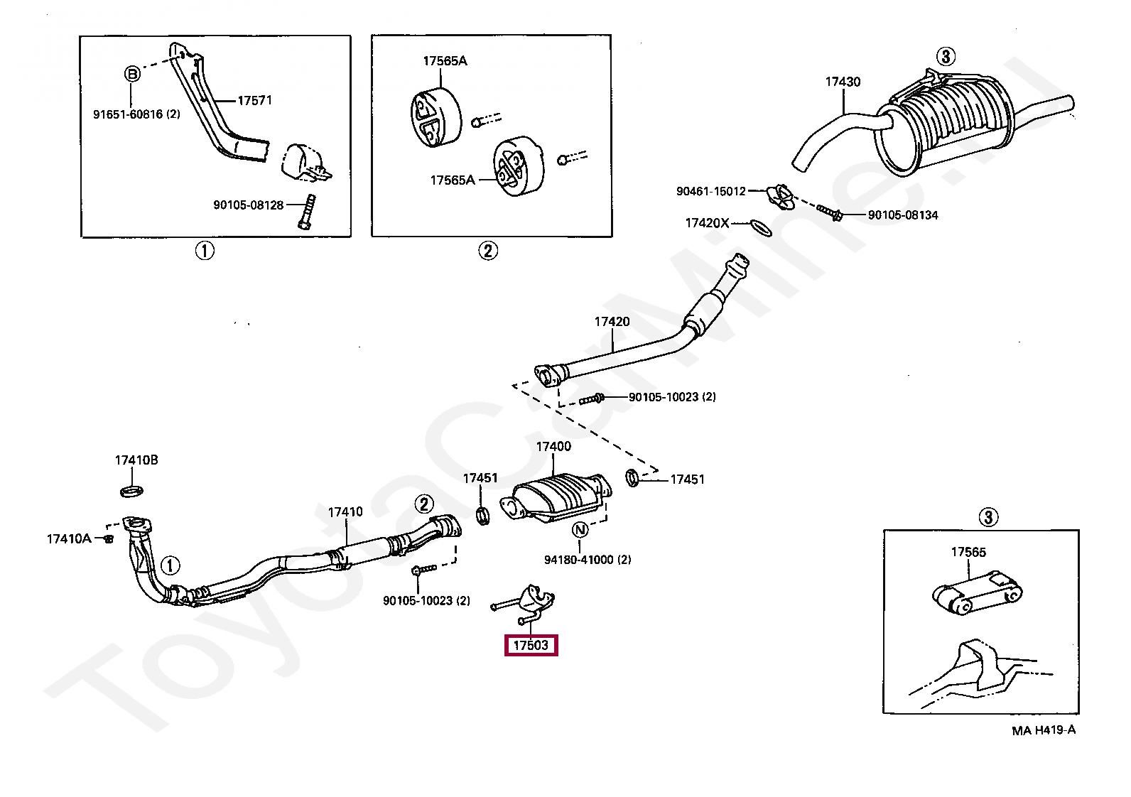 Выхлопная система тойота платц схема - фото