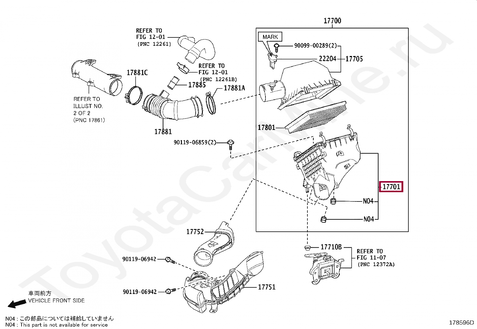 CASE SUB-ASSY, AIR CLEANER CASE SUB-ASSY, AIR CLEANER 1770136260