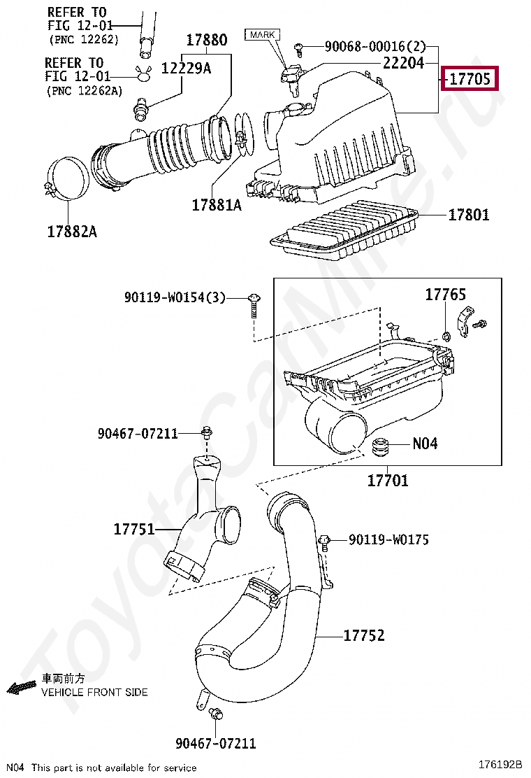 CAP SUB-ASSY, AIR CLEANER CAP SUB-ASSY, AIR CLEANER 177050T051