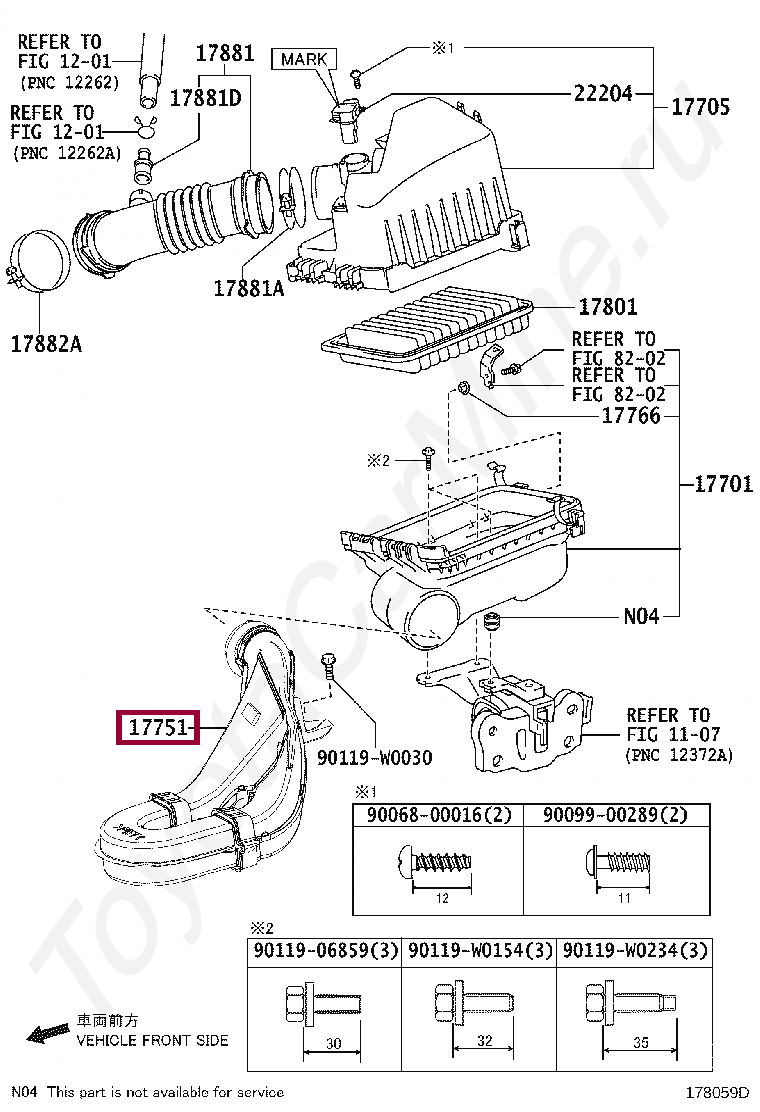 Воздухозаборник Воздухозаборник 177510Y120