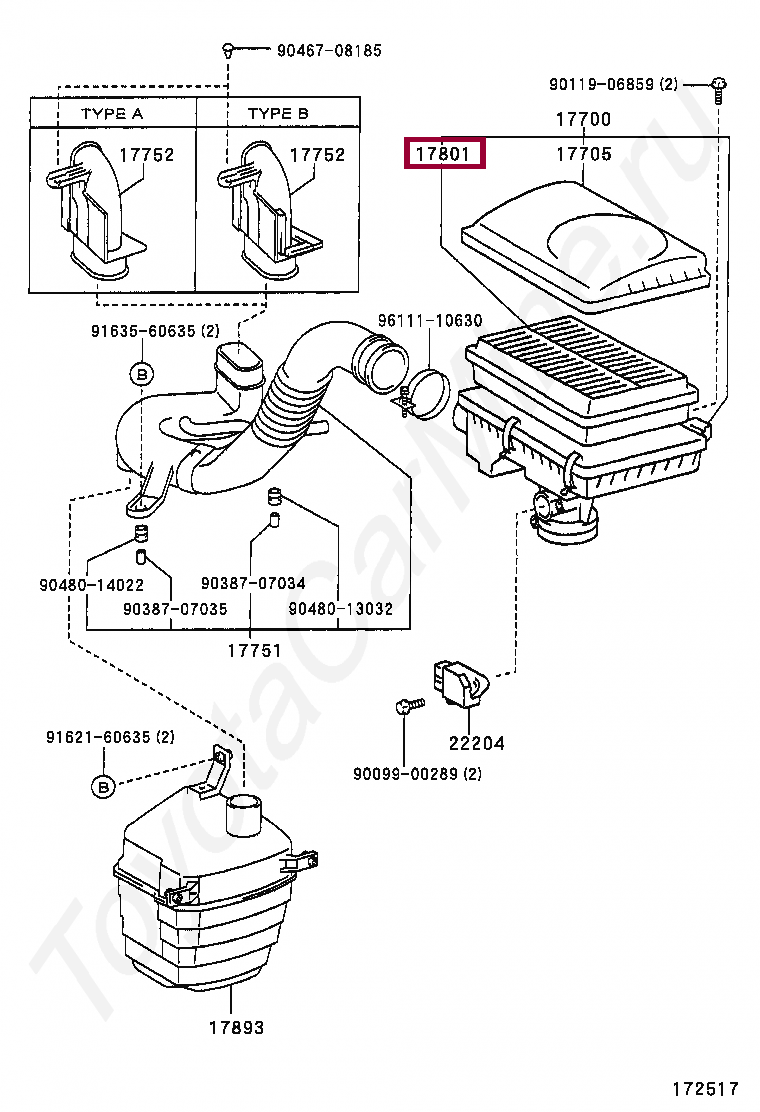 ELEMENT SUB-ASSY, AIR CLEANER FILTER ELEMENT SUB-ASSY, AIR CLEANER FILTER 1780121020