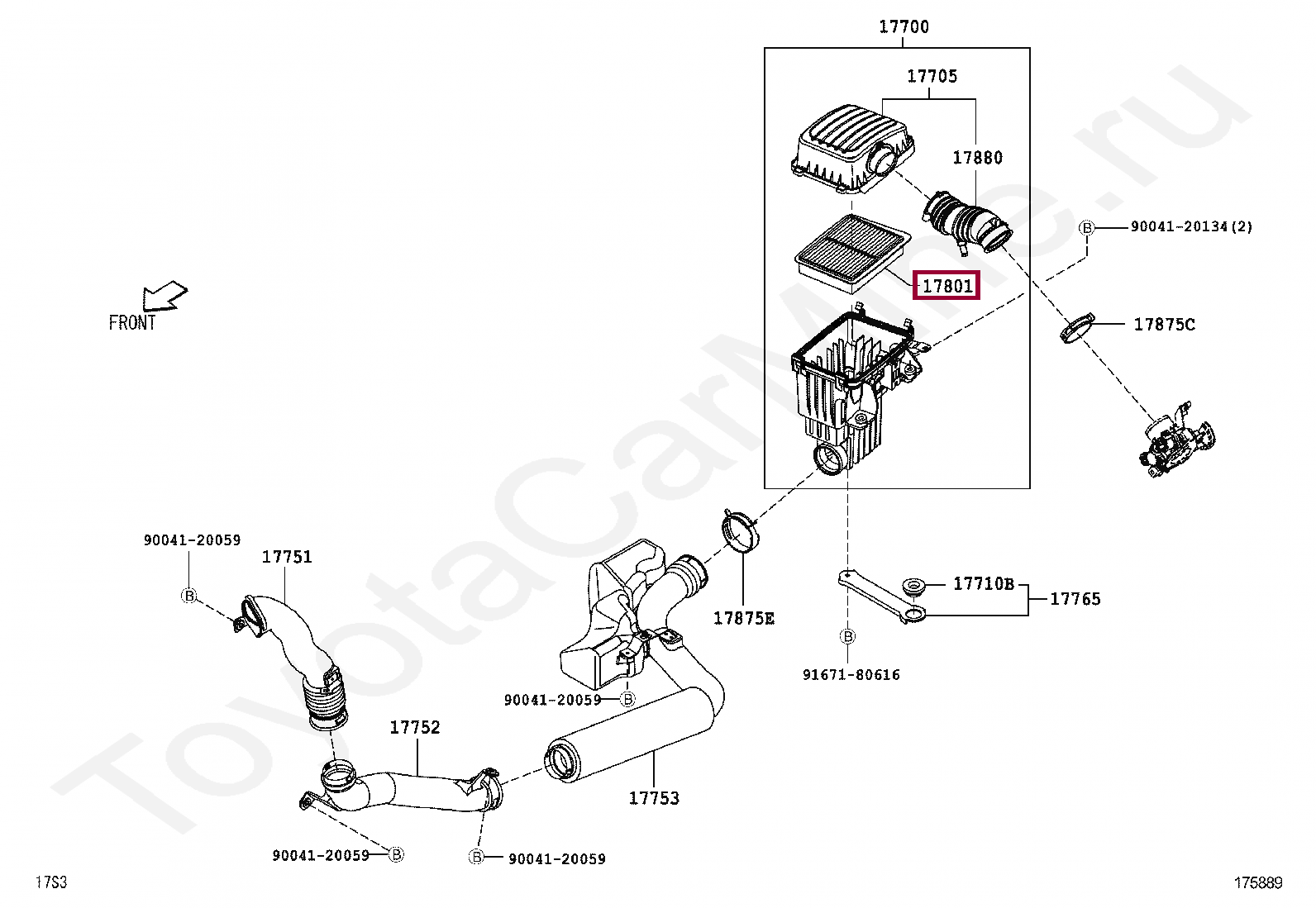 ELEMENT SUB-ASSY, AIR CLEANER FILTER ELEMENT SUB-ASSY, AIR CLEANER FILTER 17801BZ080