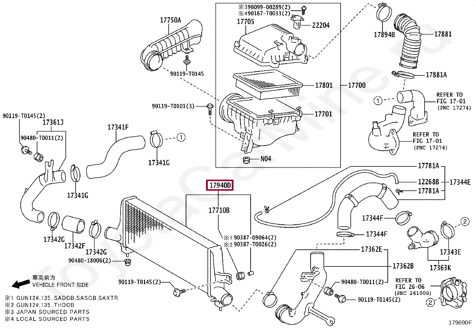 INTERCOOLER ASSY INTERCOOLER ASSY 179400L130