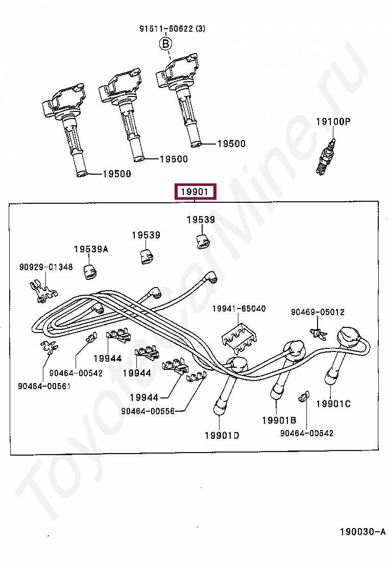 Провода высоковольтные (комплект) Провода высоковольтные (комплект) 1903762010