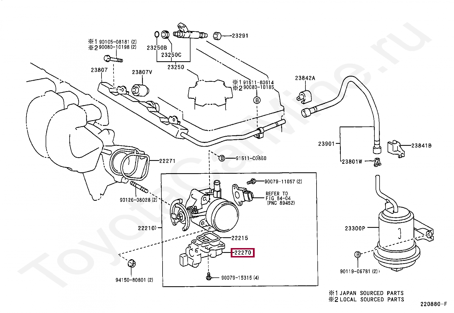 Запчасти Тойота VALVE ASSY, IDLE SPEED CONTROL(FOR THLOTTLE BODY