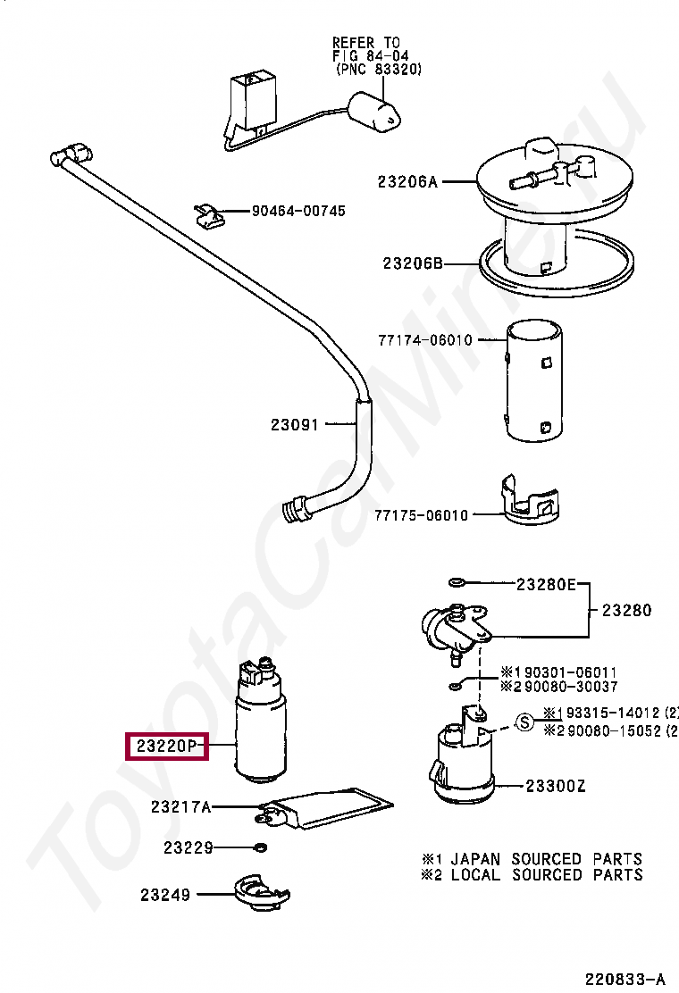 PUMP ASSY, FUEL PUMP ASSY, FUEL 232210A040