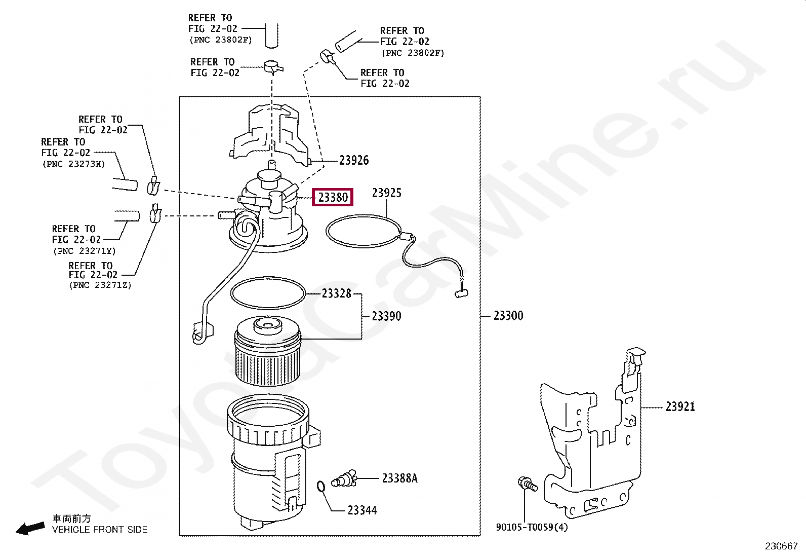 CAP ASSY, FUEL FILTER CAP ASSY, FUEL FILTER 233800L091